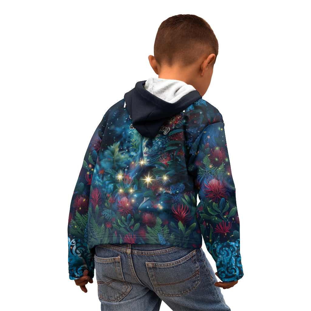 New Zealand Matariki Pohutukawa Kid Hoodie Te Mauri te Ora