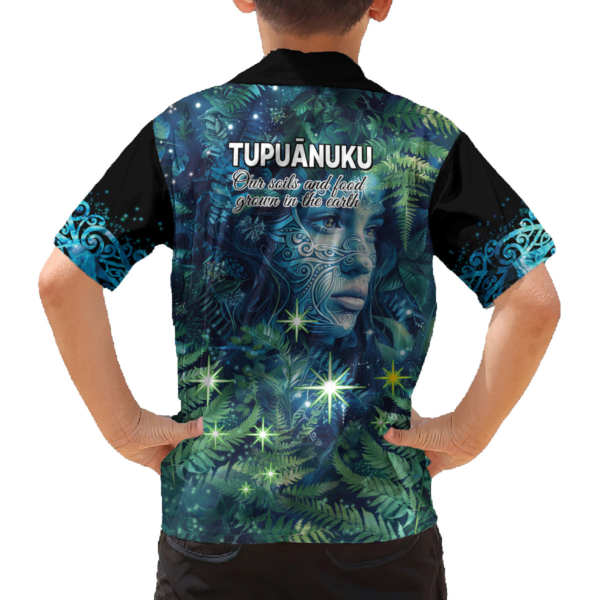 New Zealand Matariki Tupuanuku Family Matching Off Shoulder Maxi Dress and Hawaiian Shirt Te W o te Hauhake LT9 - Polynesian Pride