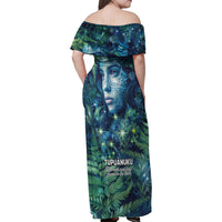 New Zealand Matariki Tupuanuku Family Matching Off Shoulder Maxi Dress and Hawaiian Shirt Te W o te Hauhake LT9 - Polynesian Pride