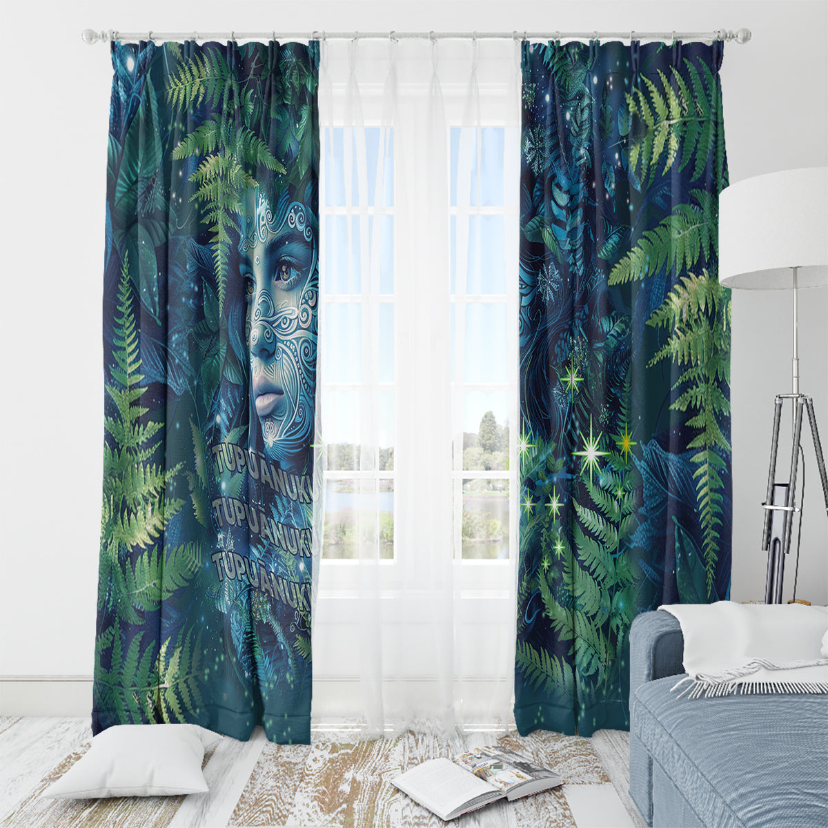 New Zealand Matariki Tupuanuku Window Curtain Te Wā o te Hauhake