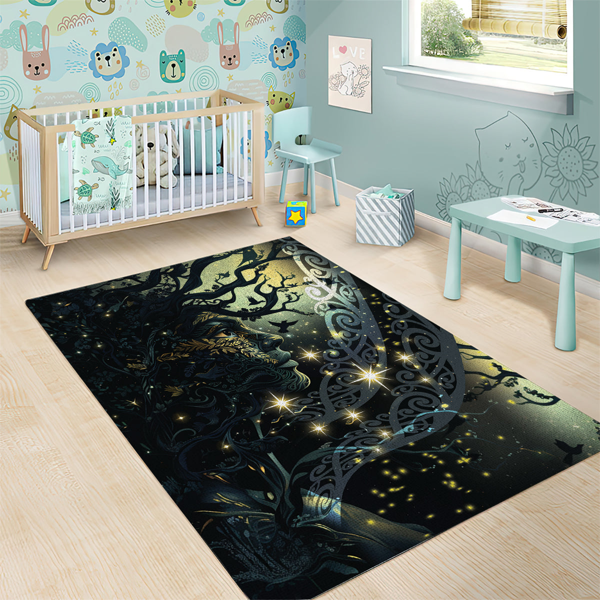 New Zealand Matariki Tupuarangi Area Rug Ngā Kai o te Rangi