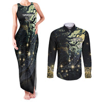 New Zealand Matariki Tupuarangi Couples Matching Tank Maxi Dress and Long Sleeve Button Shirt Ng Kai o te Rangi LT9 Art - Polynesian Pride