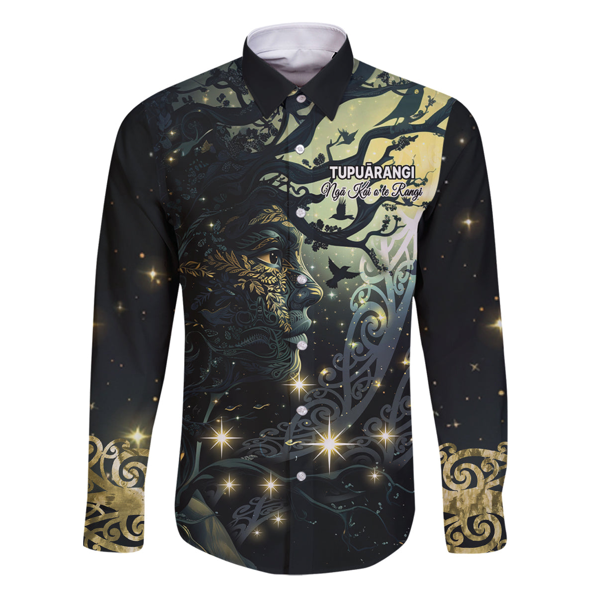 New Zealand Matariki Tupuarangi Family Matching Off The Shoulder Long Sleeve Dress and Hawaiian Shirt Ngā Kai o te Rangi