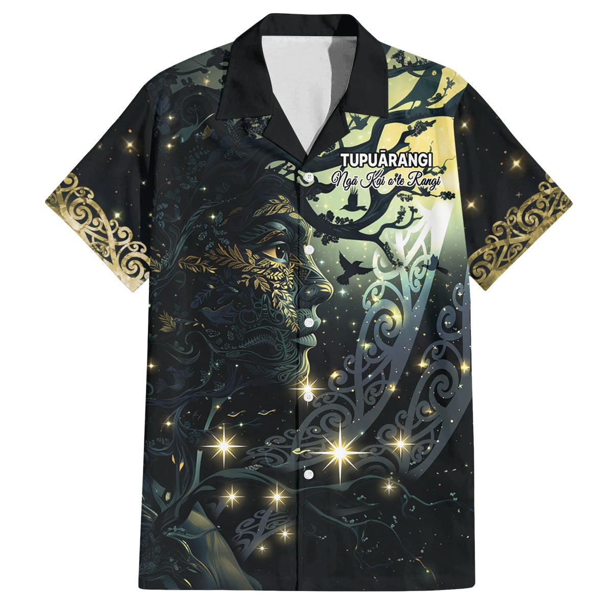 New Zealand Matariki Tupuarangi Family Matching Puletasi and Hawaiian Shirt Ng Kai o te Rangi LT9 Dad's Shirt - Short Sleeve Art - Polynesian Pride