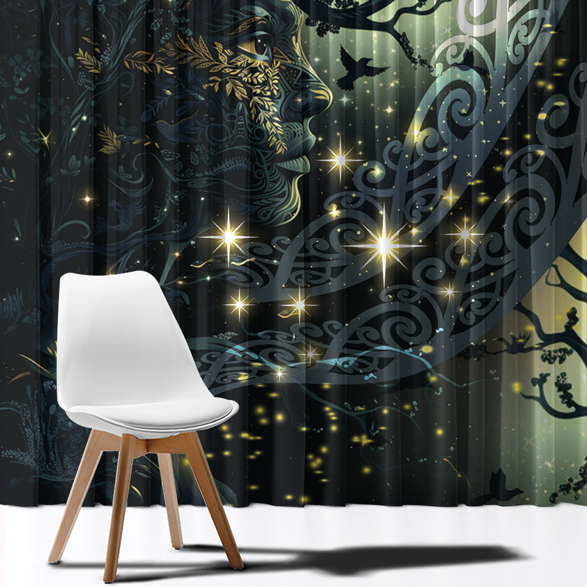 New Zealand Matariki Tupuarangi Window Curtain Ngā Kai o te Rangi