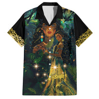 New Zealand Matariki Family Matching Puletasi and Hawaiian Shirt Rongo Mori Wellbeing and Good Luck LT9 Dad's Shirt - Short Sleeve Art - Polynesian Pride
