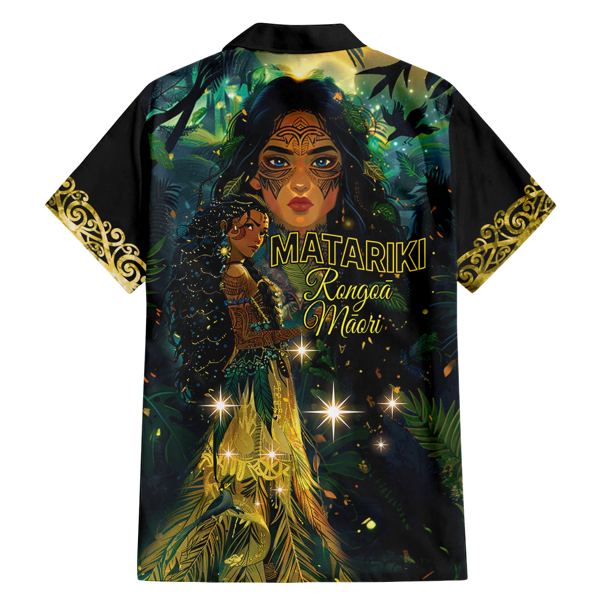 New Zealand Matariki Family Matching Puletasi and Hawaiian Shirt Rongo Mori Wellbeing and Good Luck LT9 - Polynesian Pride