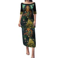 New Zealand Matariki Family Matching Puletasi and Hawaiian Shirt Rongo Mori Wellbeing and Good Luck LT9 Mom's Dress Art - Polynesian Pride