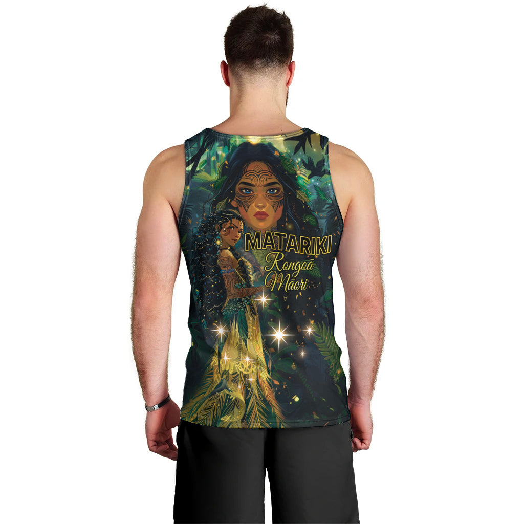 New Zealand Matariki Men Tank Top Rongoā Māori Wellbeing and Good Luck