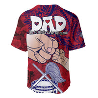Fathers Day Polynesian Islands American Samoa Baseball Jersey Dad Ou Te Alofa Ia Te Oe Tama - Polynesian Flowers Tribal LT9 - Polynesian Pride