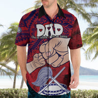 Dads Day American Samoa Hawaiian Shirt Dad Ou Te Alofa Ia Te Oe Tama - Polynesian Flowers Tribal LT9 - Polynesian Pride