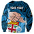 Personalised Dads Day Fiji Sweatshirt Dad Au Lomani Iko - Polynesian Flowers Tribal LT9 - Polynesian Pride