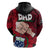 Dads Day Samoa Hoodie Dad Ou Te Alofa Ia Te Oe Tama Red Polynesian Flowers Tribal LT9 - Polynesian Pride