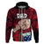 Dads Day Samoa Hoodie Dad Ou Te Alofa Ia Te Oe Tama Red Polynesian Flowers Tribal LT9 Zip Hoodie Red - Polynesian Pride