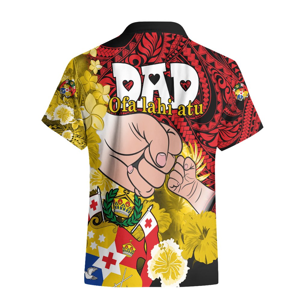Dads Day Tonga Hawaiian Shirt Dad Ofa lahi atu - Polynesian Flowers Tribal LT9 - Polynesian Pride