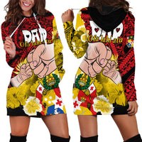 Fathers Day Polynesian Islands Tonga Hoodie Dress Dad Ofa lahi atu - Polynesian Flowers Tribal LT9 - Polynesian Pride
