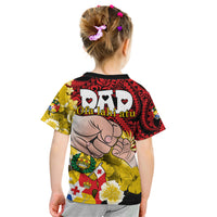 Fathers Day Polynesian Islands Tonga Kid T Shirt Dad Ofa lahi atu - Polynesian Flowers Tribal LT9 - Polynesian Pride