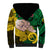 Personalised Dads Day Vanuatu Sherpa Hoodie Dad Mi lavem yu - Polynesian Flowers Tribal LT9 - Polynesian Pride