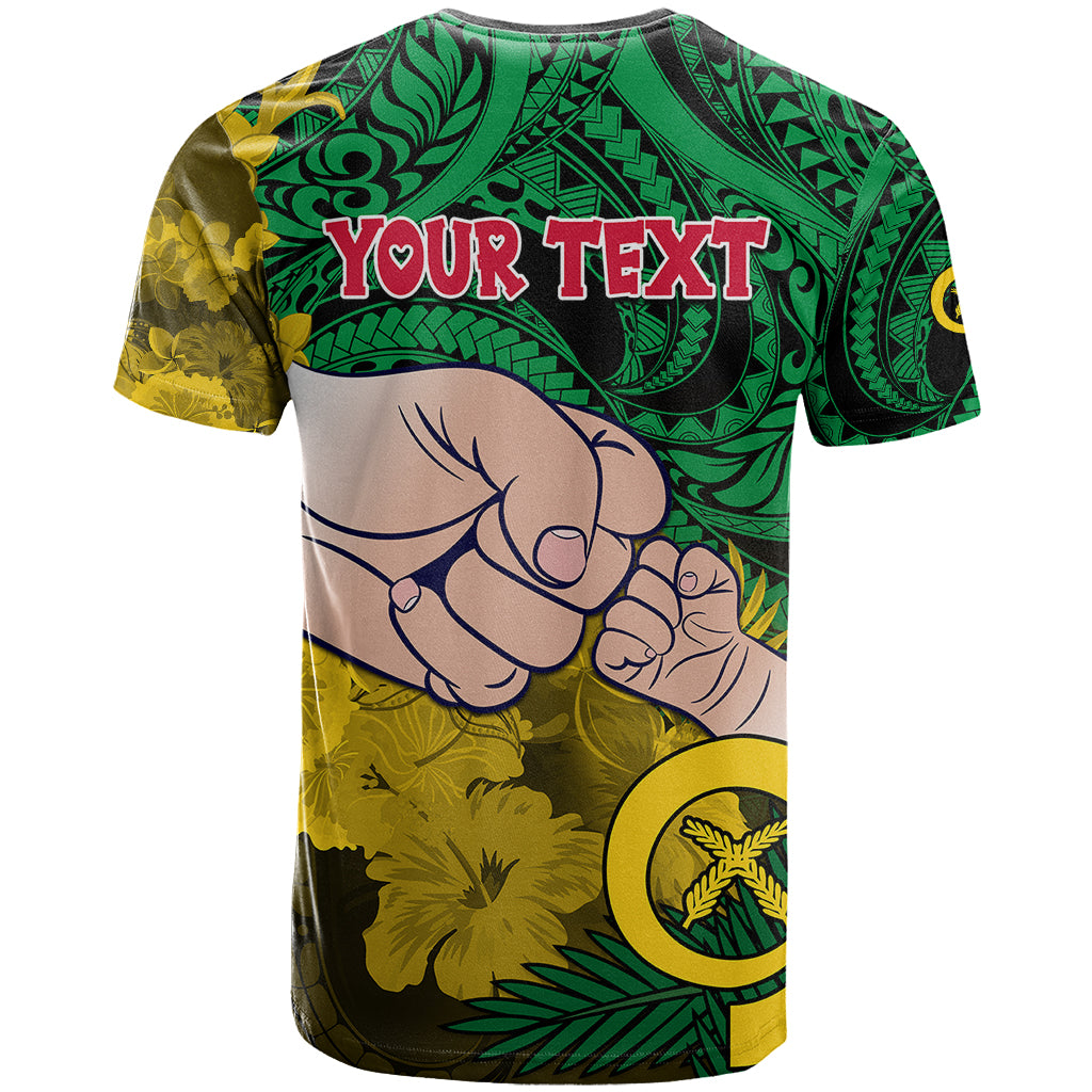 Custom Fathers Day Polynesian Islands Vanuatu T Shirt Dad Mi lavem yu Polynesian Flowers Tribal LT9 - Polynesian Pride