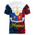 Polynesian Philippines Women V Neck T Shirt Pilipinas Flag Style for 125th Independence Anniversary Black LT9 - Polynesian Pride
