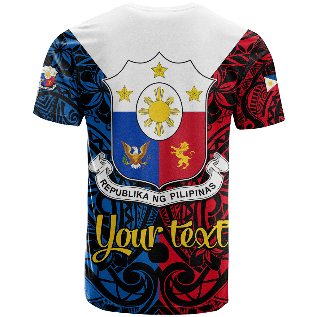 Custom 125th Independence Anniversary Philippines T Shirt Polynesian Pilipinas Flag Style Black LT9 - Polynesian Pride