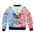 Polynesian Philippines Bomber Jacket Pilipinas Flag Style for 125th Independence Anniversary White LT9 - Polynesian Pride