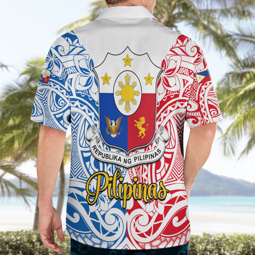 125th Independence Anniversary Philippines Hawaiian Shirt Polynesian Pilipinas Flag Style - White LT9 - Polynesian Pride