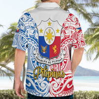 125th Independence Anniversary Philippines Hawaiian Shirt Polynesian Pilipinas Flag Style - White LT9 - Polynesian Pride