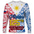 125th Independence Anniversary Philippines Long Sleeve Shirt Polynesian Pilipinas Flag Style - White LT9 Unisex White - Polynesian Pride