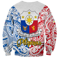 125th Independence Anniversary Philippines Sweatshirt Polynesian Pilipinas Flag Style - White LT9 - Polynesian Pride