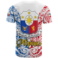 Polynesian Philippines T Shirt Pilipinas Flag Style for 125th Independence Anniversary White LT9 - Polynesian Pride