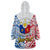 Personalised 125th Independence Anniversary Philippines Wearable Blanket Hoodie Polynesian Pilipinas Flag Style - White LT9 - Polynesian Pride