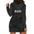 New Zealand Rugby Hoodie Dress All Black Fern with Maori Tribal Pattern LT9 - Polynesian Pride