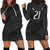 (Custom Text And Number) New Zealand Rugby Hoodie Dress All Black Fern with Maori Tribal Pattern LT9 - Polynesian Pride