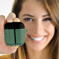 New Zealand Maori Niho Taniwha AirPods Case Kakariki Mangopare and Puhoro Pattern - Polynesian Pride