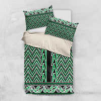 New Zealand Maori Niho Taniwha Bedding Set Kakariki Mangopare and Puhoro Pattern