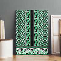 New Zealand Maori Niho Taniwha Canvas Wall Art Kakariki Mangopare and Puhoro Pattern