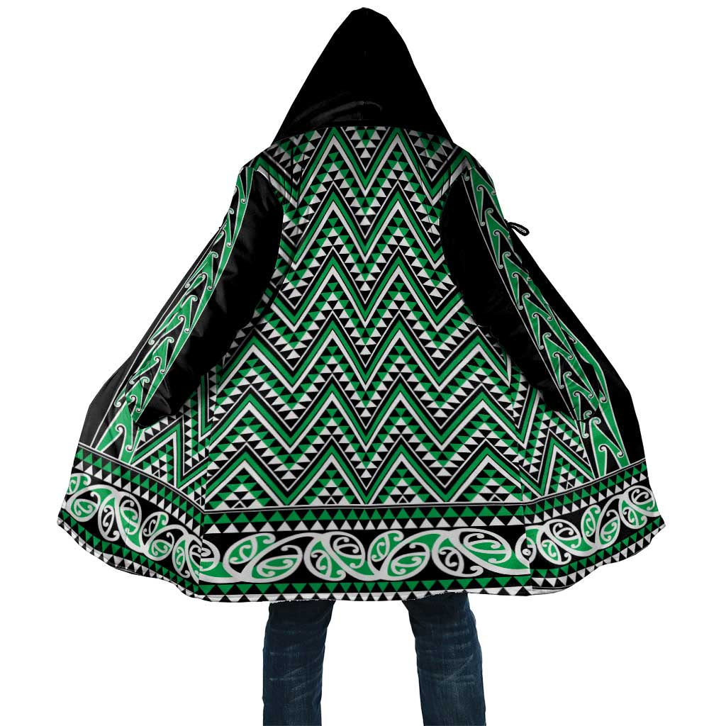 New Zealand Maori Niho Taniwha Cloak Kakariki Mangopare and Puhoro Pattern - Polynesian Pride