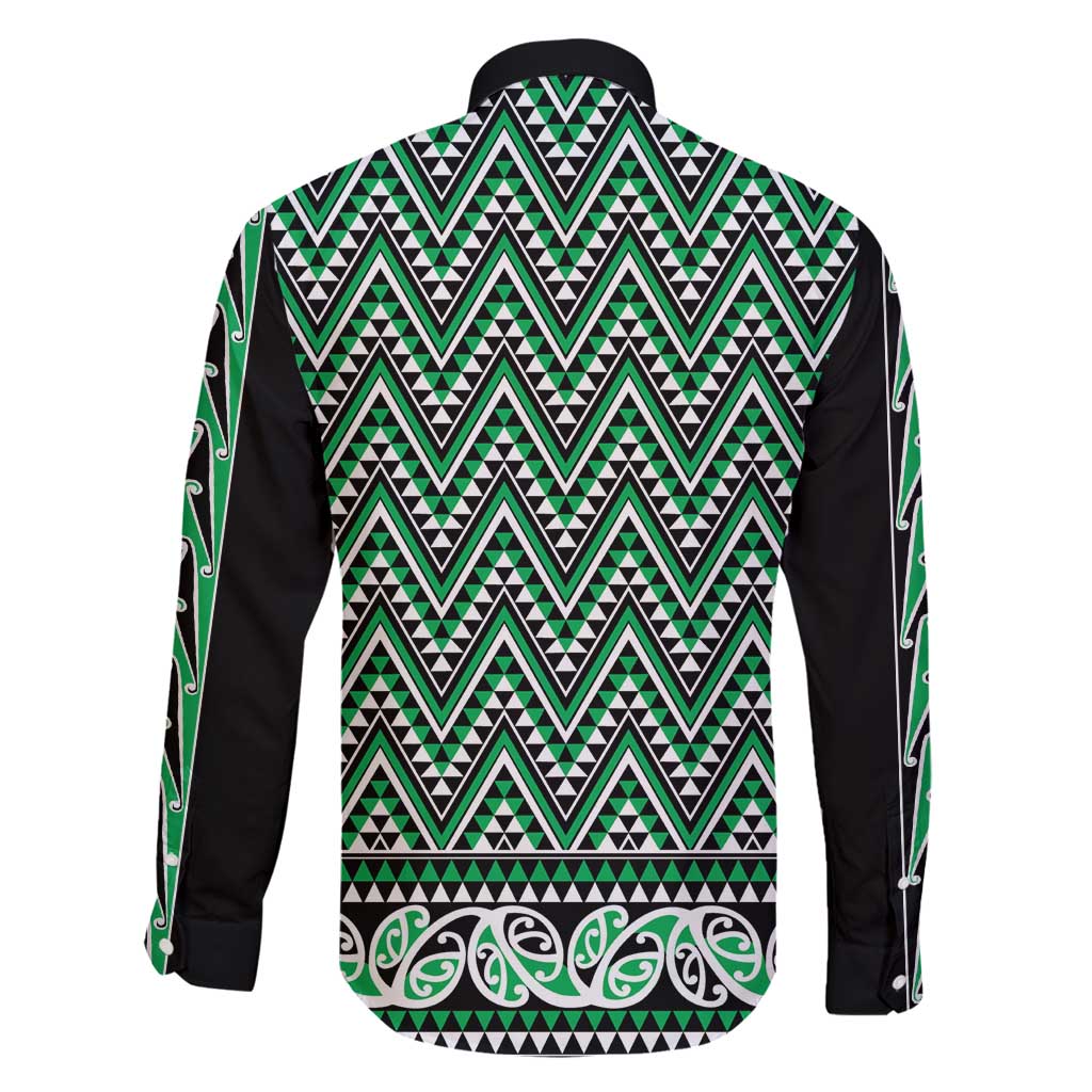 New Zealand Maori Niho Taniwha Family Matching Mermaid Dress and Hawaiian Shirt Kakariki Mangopare and Puhoro Pattern LT9 - Polynesian Pride
