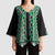 New Zealand Maori Niho Taniwha Kimono Sleeve Blouse Kakariki Mangopare and Puhoro Pattern - Polynesian Pride
