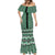 New Zealand Maori Niho Taniwha Mermaid Dress Kakariki Mangopare and Puhoro Pattern