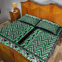 New Zealand Maori Niho Taniwha Quilt Bed Set Kakariki Mangopare and Puhoro Pattern