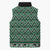 New Zealand Maori Niho Taniwha Sleeveless Puffer Jacket Kakariki Mangopare and Puhoro Pattern - Polynesian Pride