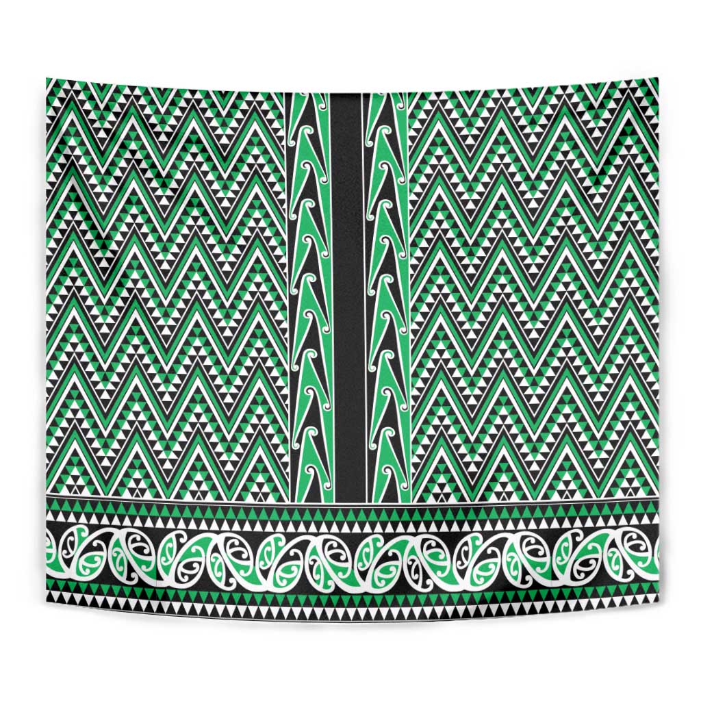 New Zealand Maori Niho Taniwha Tapestry Kakariki Mangopare and Puhoro Pattern