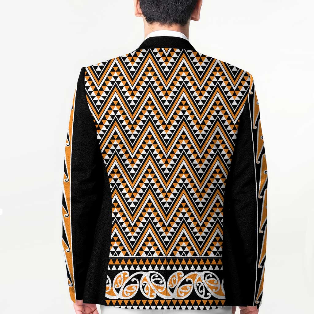 New Zealand Maori Niho Taniwha Blazer Karaka Mangopare and Puhoro Pattern - Polynesian Pride