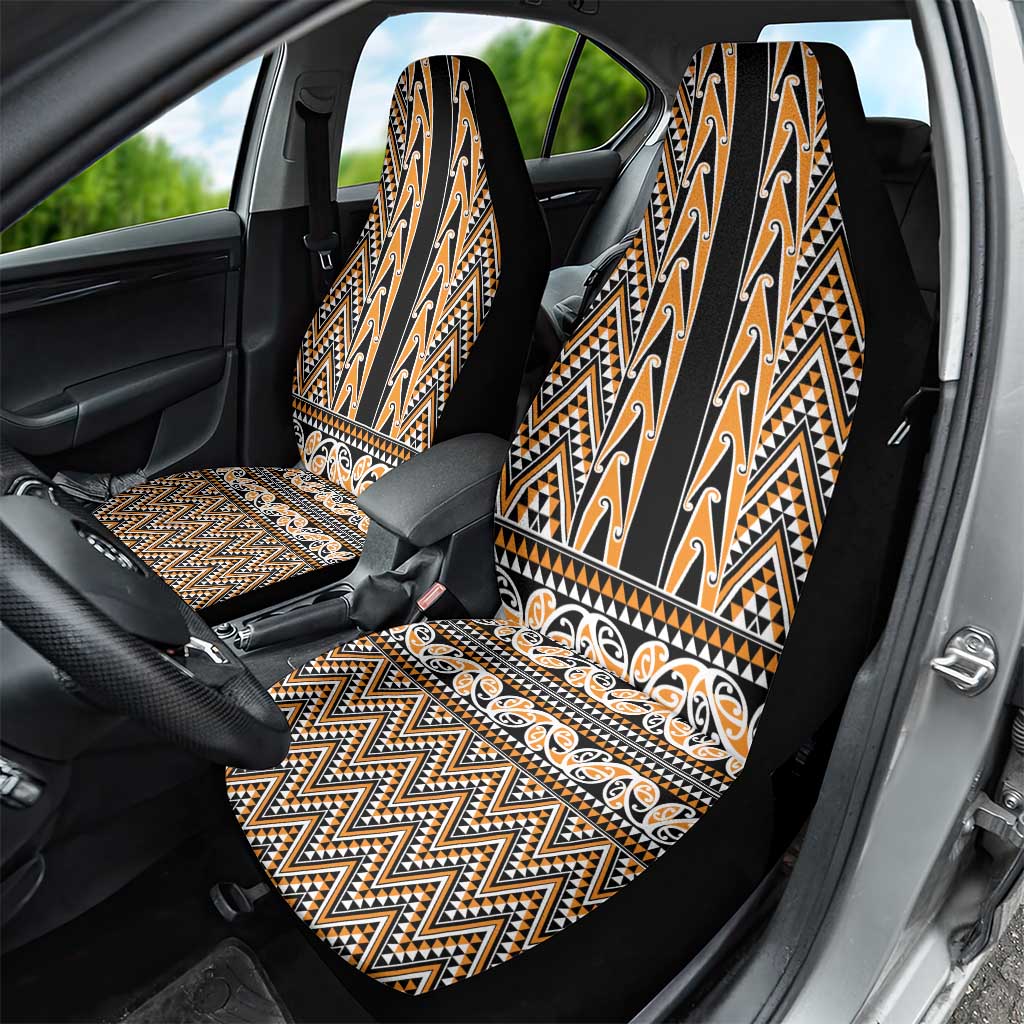 New Zealand Maori Niho Taniwha Car Seat Cover Karaka Mangopare and Puhoro Pattern