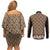 New Zealand Maori Niho Taniwha Couples Matching Off Shoulder Short Dress and Long Sleeve Button Shirt Karaka Mangopare and Puhoro Pattern