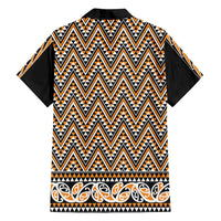 New Zealand Maori Niho Taniwha Family Matching Off Shoulder Maxi Dress and Hawaiian Shirt Karaka Mangopare and Puhoro Pattern LT9 - Polynesian Pride