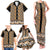 New Zealand Maori Niho Taniwha Family Matching Tank Maxi Dress and Hawaiian Shirt Karaka Mangopare and Puhoro Pattern