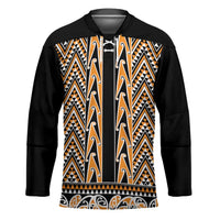 New Zealand Maori Niho Taniwha Hockey Jersey Karaka Mangopare and Puhoro Pattern - Polynesian Pride